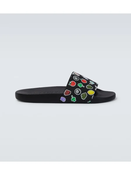 Klapki Jw Anderson z logo czarne