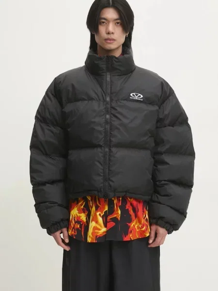 VETEMENTS geaca de puf Logo Puffer barbati de iarna oversize negru