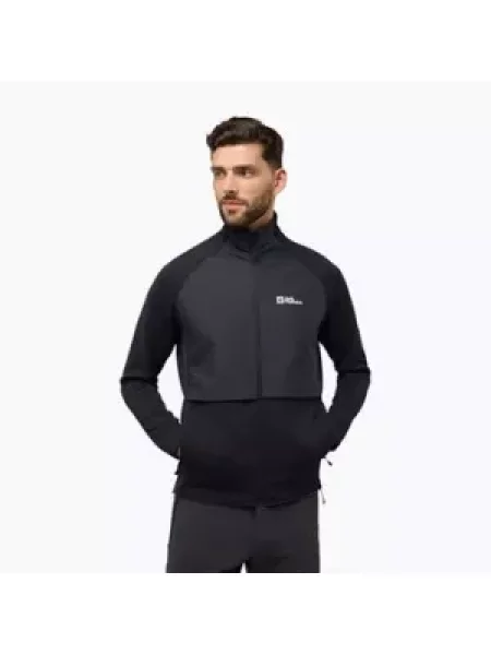 Флисовая спортивная кофта Jack Wolfskin черная