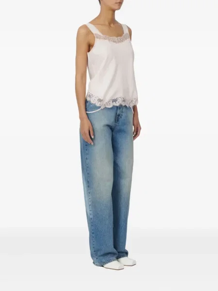 Top Mm6 Maison Margiela din dantelă roz