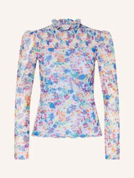 Bluzka Rich & Royal z długim rękawem z siateczką z siateczki żółta