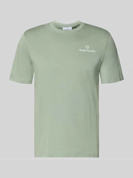 Koszulka z nadrukiem logo krój regular fit Sergio Tacchini
