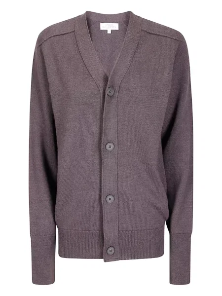 Cardigan Studio Nicholson din lână merinos cu decolteu în V maro