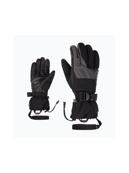 Гірськолижні рукавиці ZIENER Ghalion Aquashield alpine black/magnet чорні