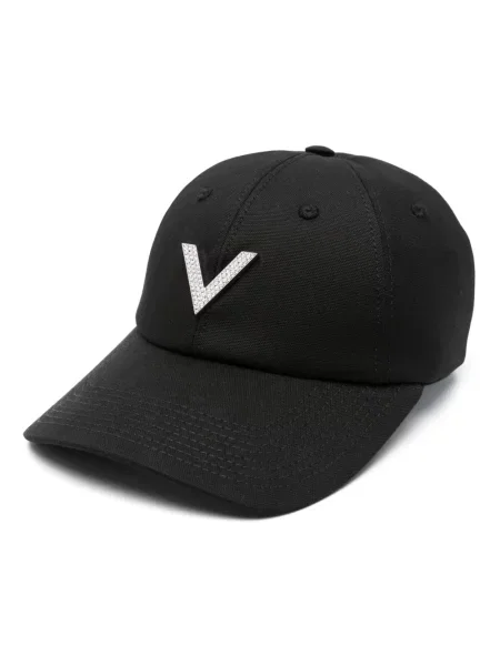Șapcă Valentino Garavani de cristal negru