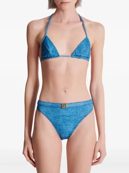 Bikini Balmain cu autograf albastru