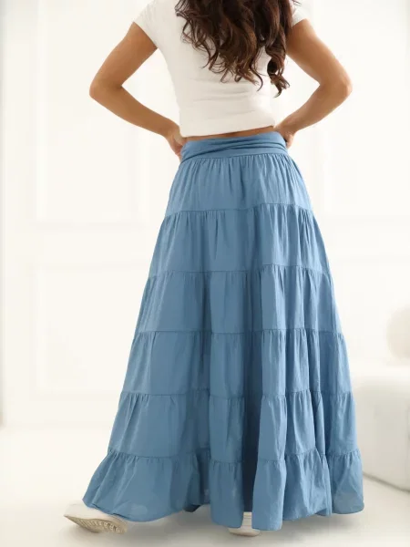 Fusta maxi Italy Moda alb