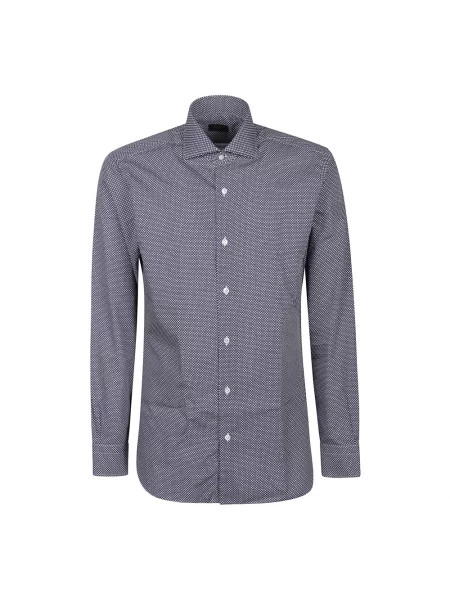 Koszula Barba Napoli z długim rękawem klasyczna czarna