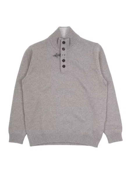 Golf sweter z golfem Fay wełniany zielony