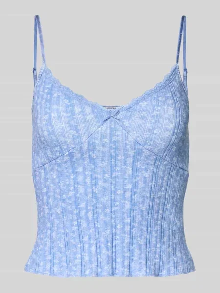 Top Review z kokardką błękitny