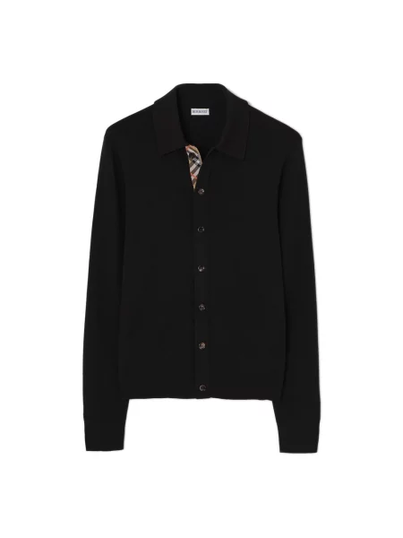 Kardigan Burberry wełniany czarny