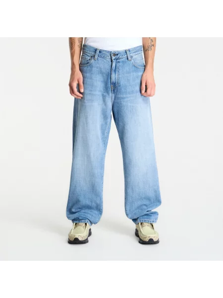 Blugi Carhartt WIP Aaron Pant Blue Burst Washed 31 albastru