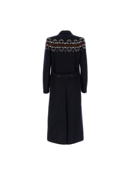 Płaszcz Dries Van Noten wełniany niebieski