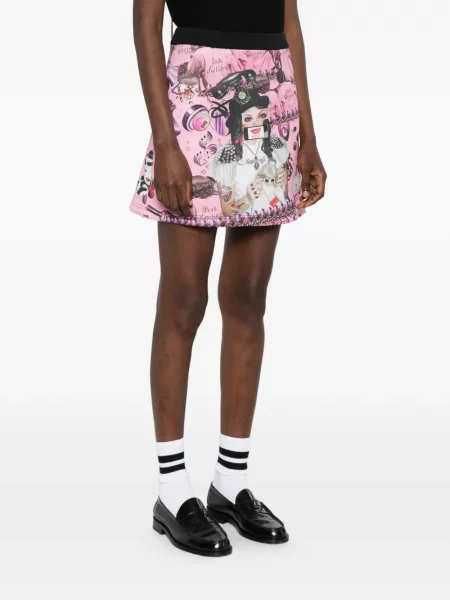 Fusta mini The Artistylist cu imagine roz