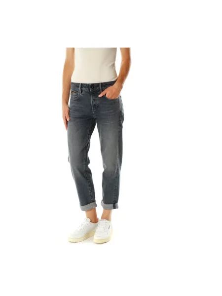 G-Star Raw jeansy medium waist niebieskie