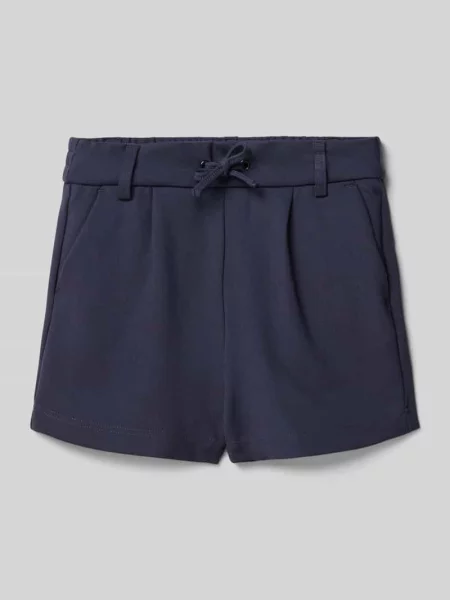 Bermudy o kroju regular fit z elastycznym pasem model ‘POPTRASH’ Only granatowe