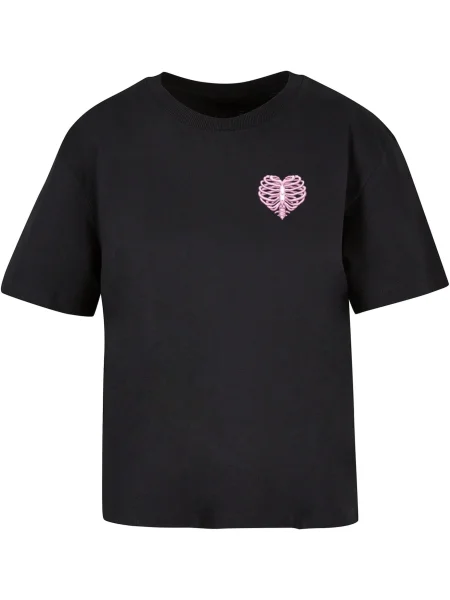 Mister Tee Tricou Heart Cage Rose verde smarald / roz / roz închis negru