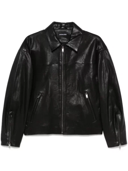 Kurtka skórzana Mainless czarna