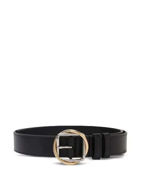 Cu centură curea Jacquemus din piele cu cataramă negru