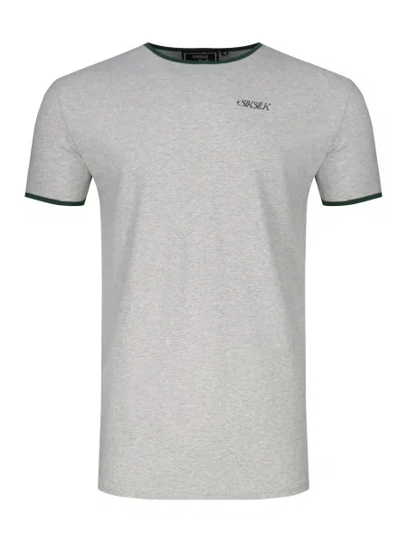 SikSilk Tričko Ringer melír / zelená šedý