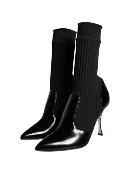 Cizme scurte Dolce & Gabbana din piele negru