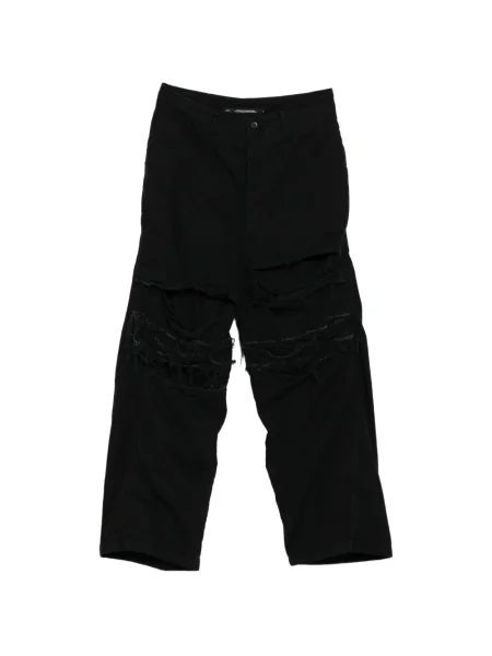 Дънки Julius с протрити краища черно