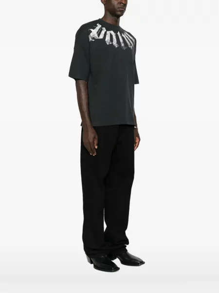 Tricou Palm Angels cu autograf negru