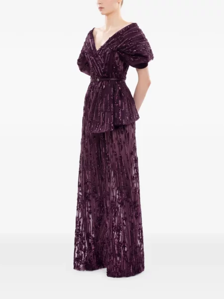 Salopetă Saiid Kobeisy cu paiete violet