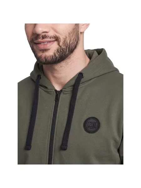 Mikina na zips Leone 1947 zelená