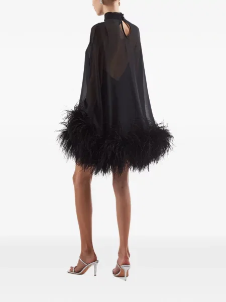 Rochie Taller Marmo cu pene negru