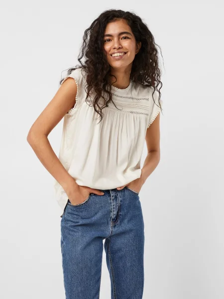 VERO MODA Bluză Debbie' alb