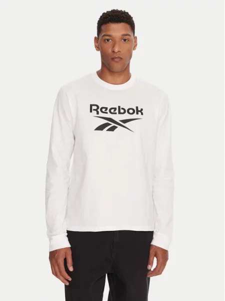 Reebok Majica z dolgimi rokavi bela
