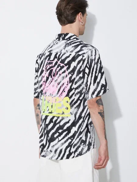 Aries camasa Hibiscus Hawaiian Shirt negru