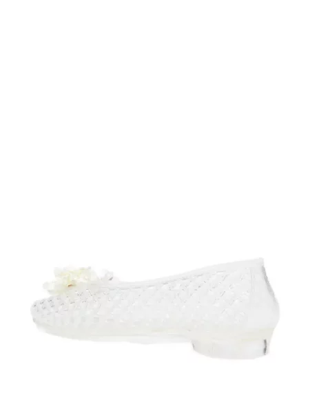 Květinové baleríny Heavenly Jelly s aplikacemi bílé