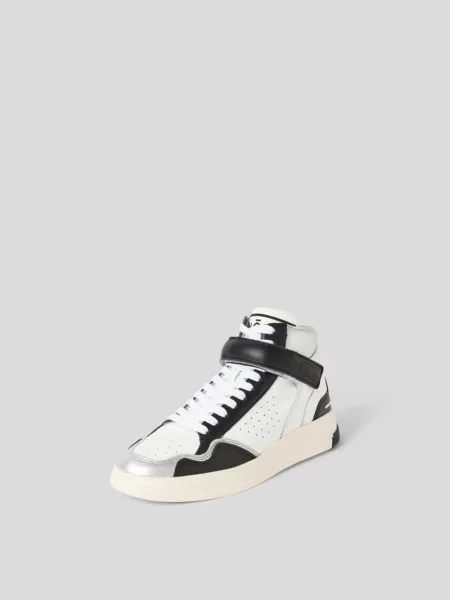Sneakersy w wysokim kroju ze skóry Ghoud oliwkowe