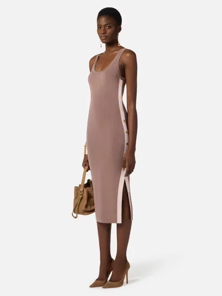 Платье Elisabetta Franchi коричневое