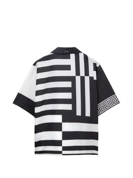 Cămașă Versace de mătase negru