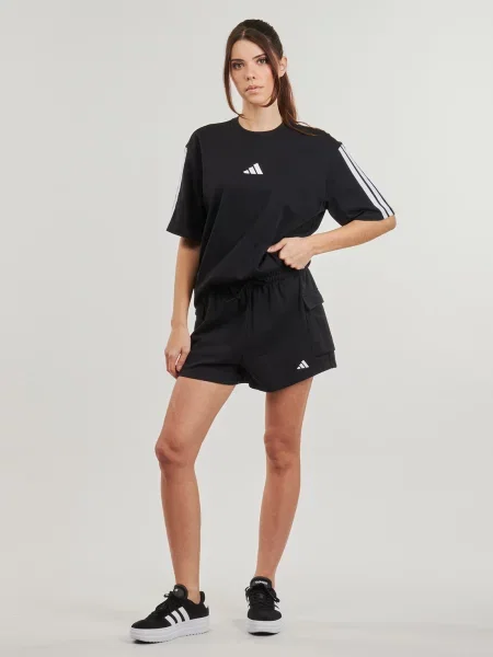 Frotir mali kratke hlače kargo Adidas s autogramom crna