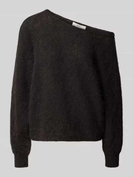 Sweter z dzianiny o kroju relaxed fit z elastycznej mieszanka wełny z alpaki Ba&sh czarny