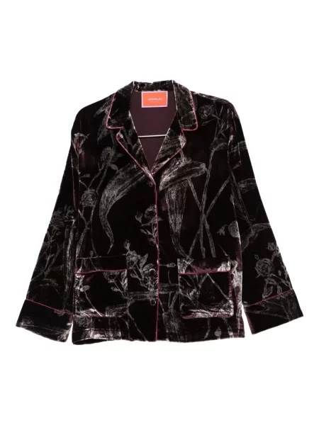 Кадифен топ La Doublej червено