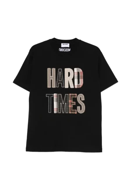 Tricou Moschino în carouri negru