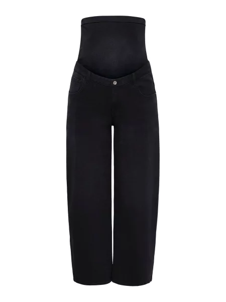 Only Maternity Kavbojke OLMSNOW denim črn