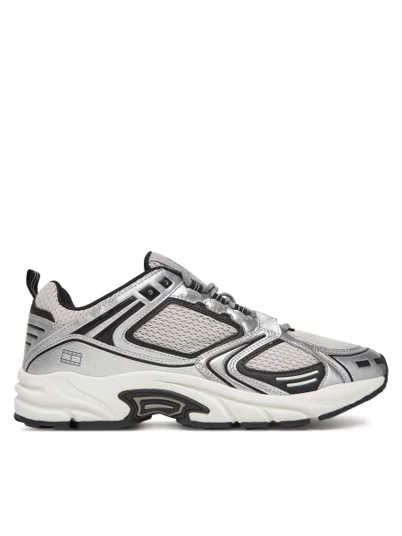 Sneakersy Tommy Jeans Metallic biela