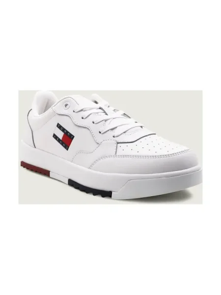 Pantofi Tommy Jeans din piele alb