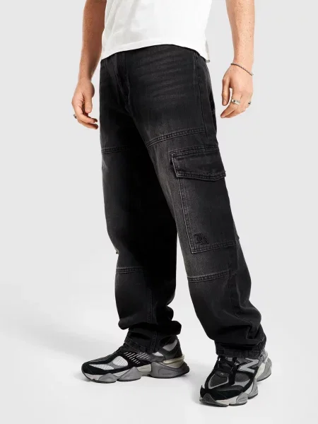 Hoodrich Spodnie Cargo Denim Script czarne