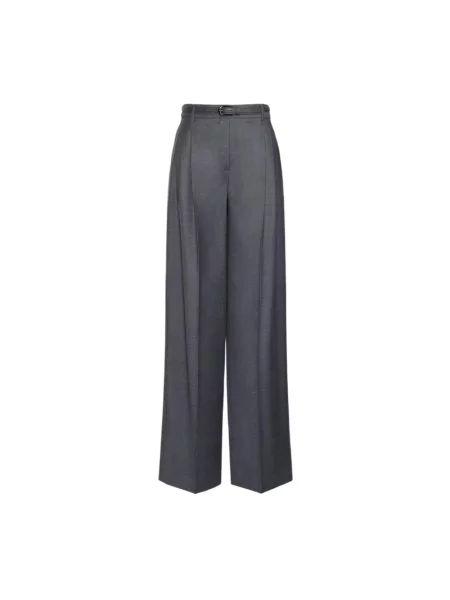 Spodnie Max Mara Studio wełniane szare