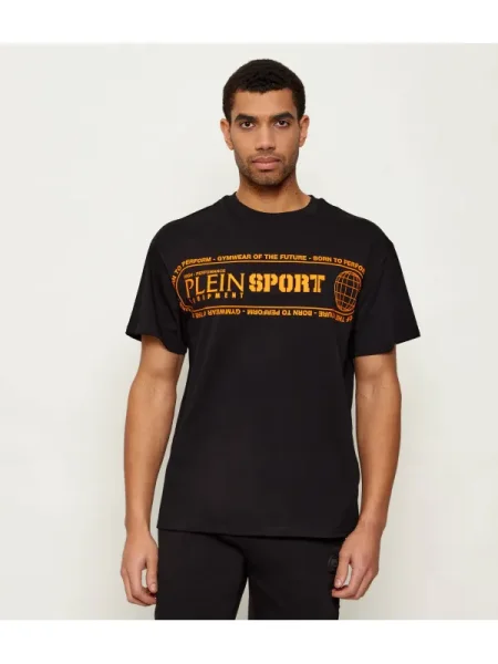 Plein Sport Tricou Logo Lettering negru