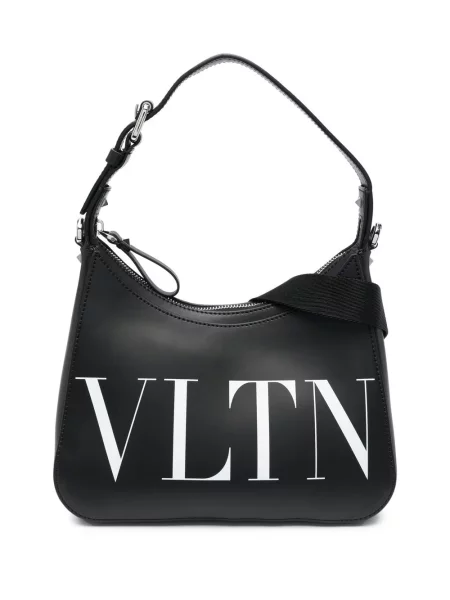 Geantă Valentino Garavani din piele negru