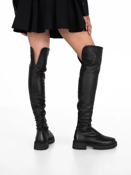 Ботфорты Emmelie Delage из искусственной кожи черные