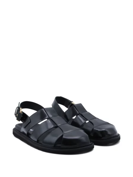 Sandale Moschino din piele cu cataramă negru